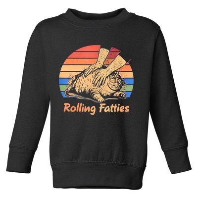 Cat Rolling Fatties Funny Toddler Sweatshirt