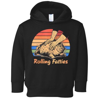 Cat Rolling Fatties Funny Toddler Hoodie