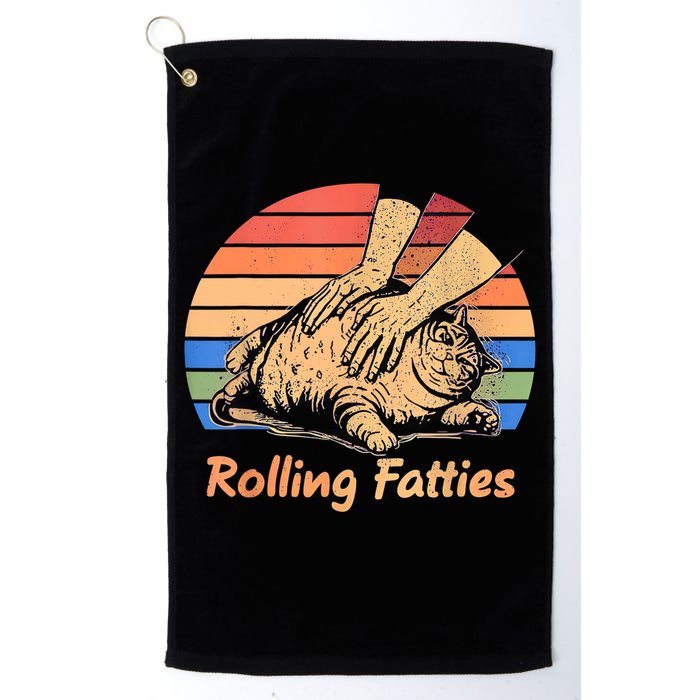 Cat Rolling Fatties Funny Golf Towel
