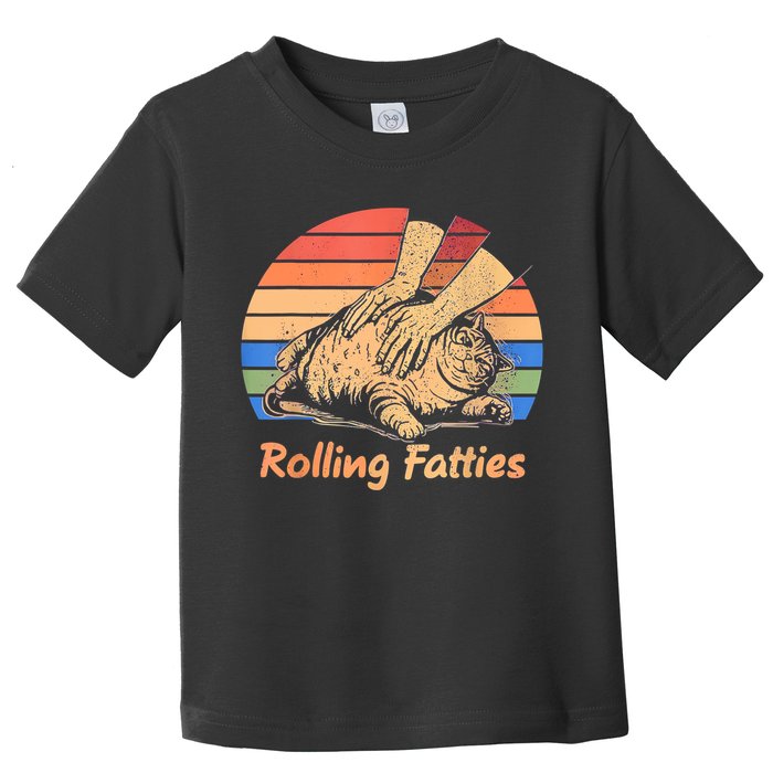 Cat Rolling Fatties Funny Toddler T-Shirt