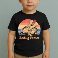 Cat Rolling Fatties Funny Toddler T-Shirt