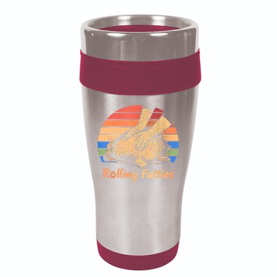Cat Rolling Fatties Funny 16oz Travel Tumbler