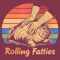 Cat Rolling Fatties Funny 16oz Travel Tumbler