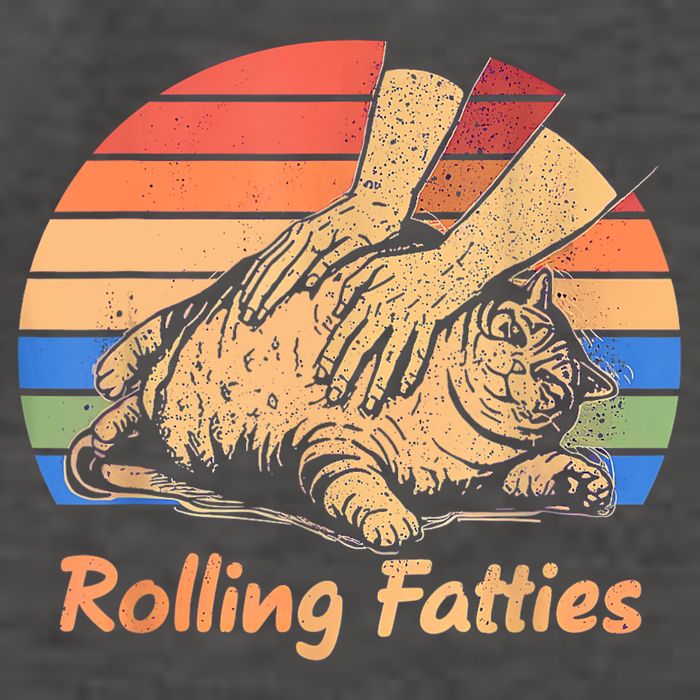 Cat Rolling Fatties Funny Vector Backpack