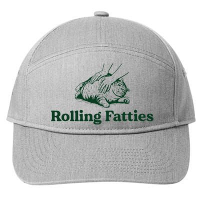 Cat Rolling Fatties 7-Panel Snapback Hat