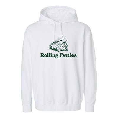 Cat Rolling Fatties Garment-Dyed Fleece Hoodie