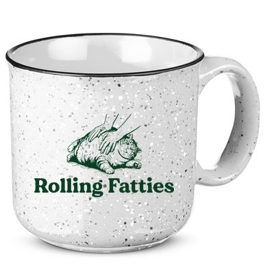 Cat Rolling Fatties 15oz Campfire Ceramic Mug