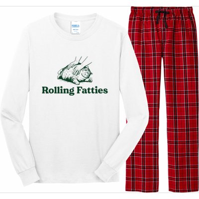 Cat Rolling Fatties Long Sleeve Pajama Set