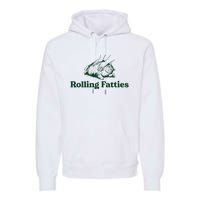 Cat Rolling Fatties Premium Hoodie