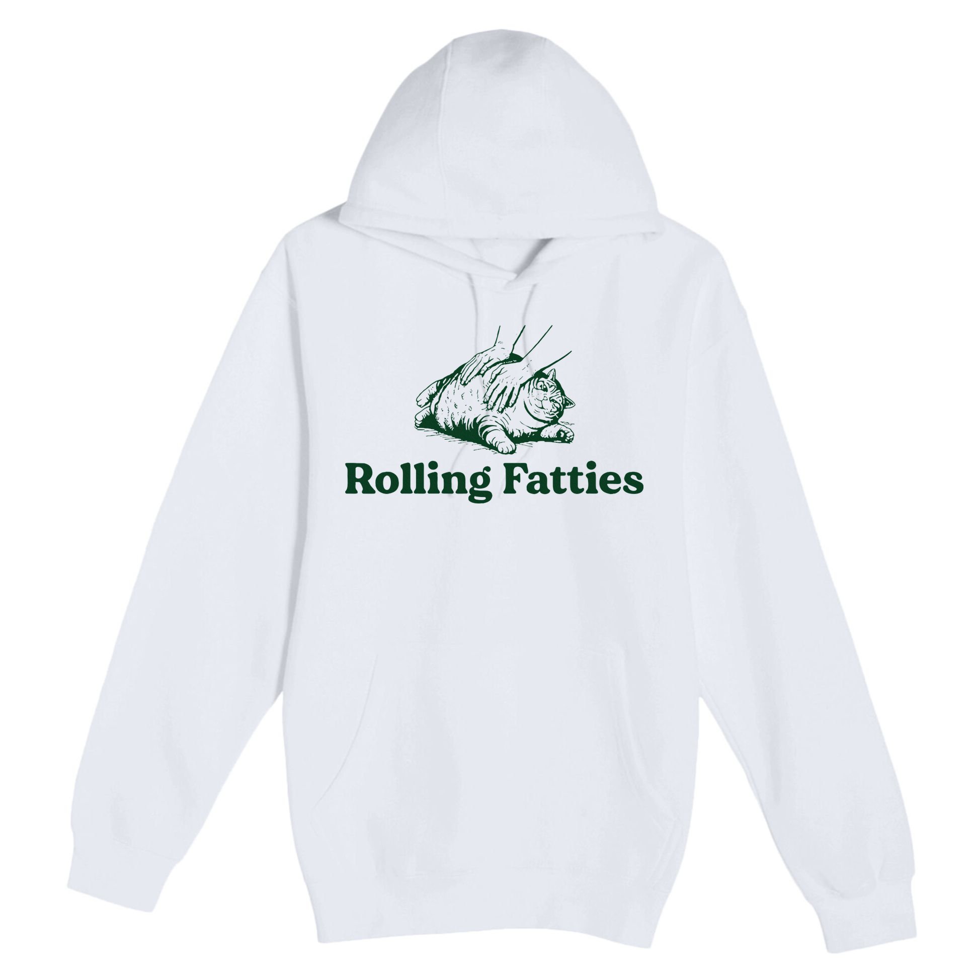 Cat Rolling Fatties Premium Pullover Hoodie
