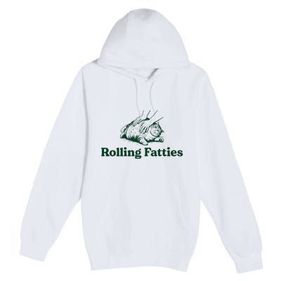 Cat Rolling Fatties Premium Pullover Hoodie