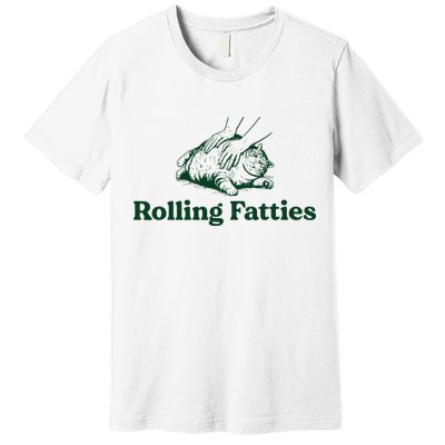 Cat Rolling Fatties Premium T-Shirt