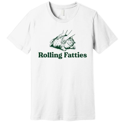 Cat Rolling Fatties Premium T-Shirt