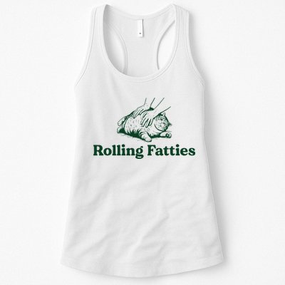 Cat Rolling Fatties Womens Tank Top