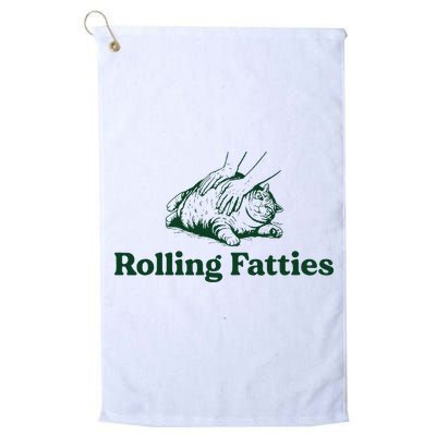 Cat Rolling Fatties Golf Towel