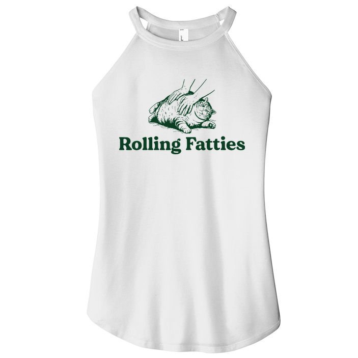Cat Rolling Fatties Women's Perfect Tri Rocker Tank