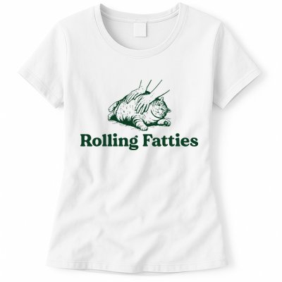 Cat Rolling Fatties Womens T-Shirt