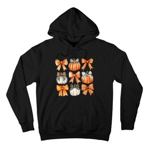 Coquette Retro Fall Pumpkin Bow Autumn Pumpkin Hoodie