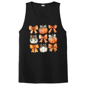 Coquette Retro Fall Pumpkin Bow Autumn Pumpkin PosiCharge Competitor Tank