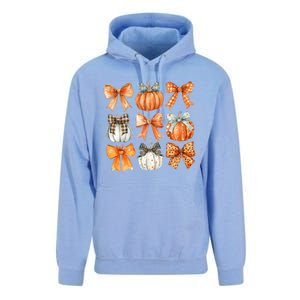 Coquette Retro Fall Pumpkin Bow Autumn Pumpkin Unisex Surf Hoodie