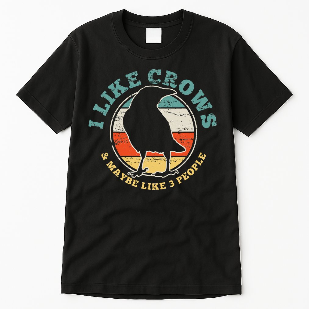 Crow Raven Funny Vintage Gift Tall T-Shirt