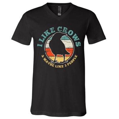 Crow Raven Funny Vintage Gift V-Neck T-Shirt