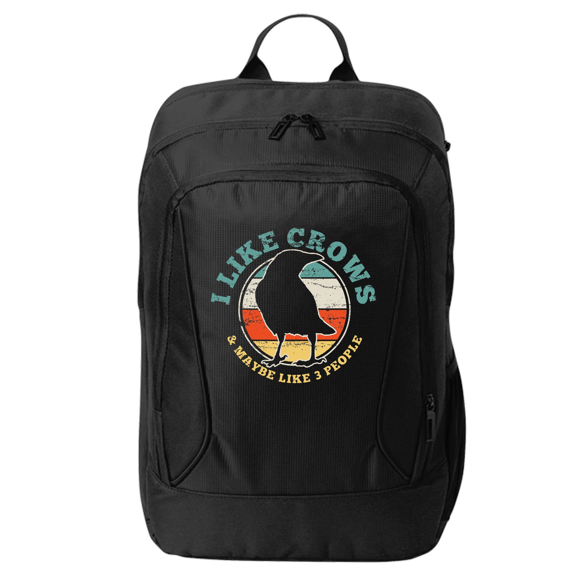 Crow Raven Funny Vintage Gift City Backpack