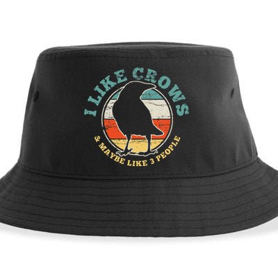 Crow Raven Funny Vintage Gift Sustainable Bucket Hat