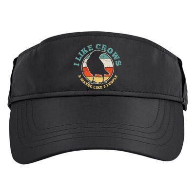 Crow Raven Funny Vintage Gift Adult Drive Performance Visor