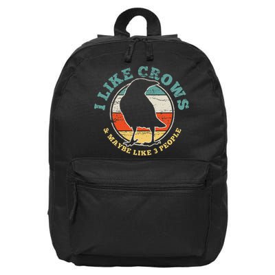 Crow Raven Funny Vintage Gift 16 in Basic Backpack