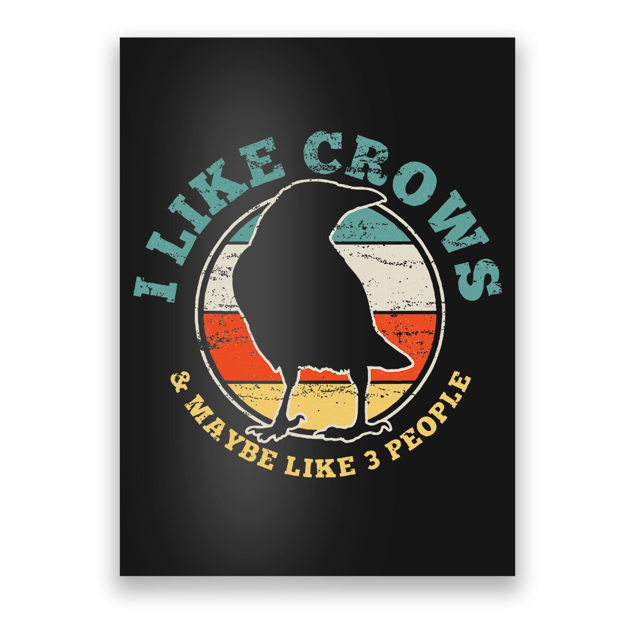 Crow Raven Funny Vintage Gift Poster