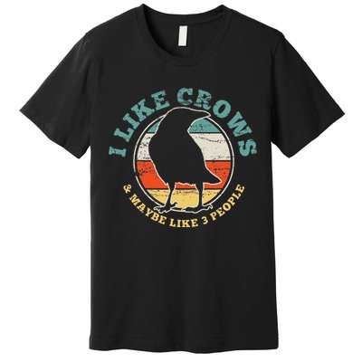 Crow Raven Funny Vintage Gift Premium T-Shirt