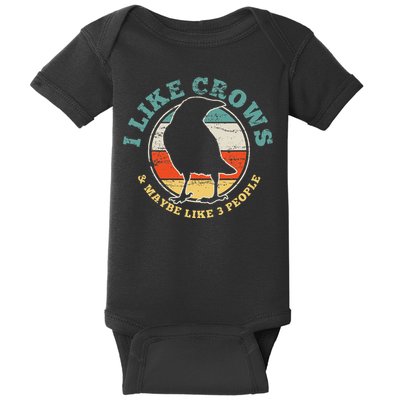 Crow Raven Funny Vintage Gift Baby Bodysuit