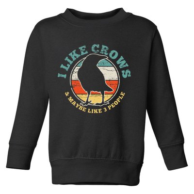 Crow Raven Funny Vintage Gift Toddler Sweatshirt