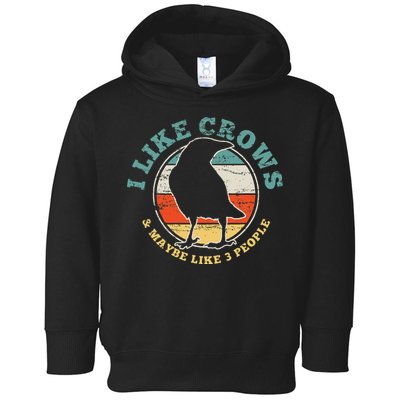 Crow Raven Funny Vintage Gift Toddler Hoodie