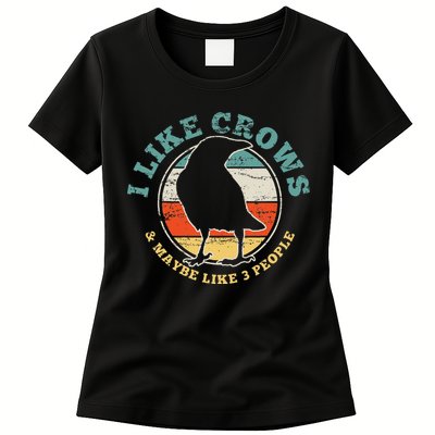 Crow Raven Funny Vintage Gift Womens T-Shirt