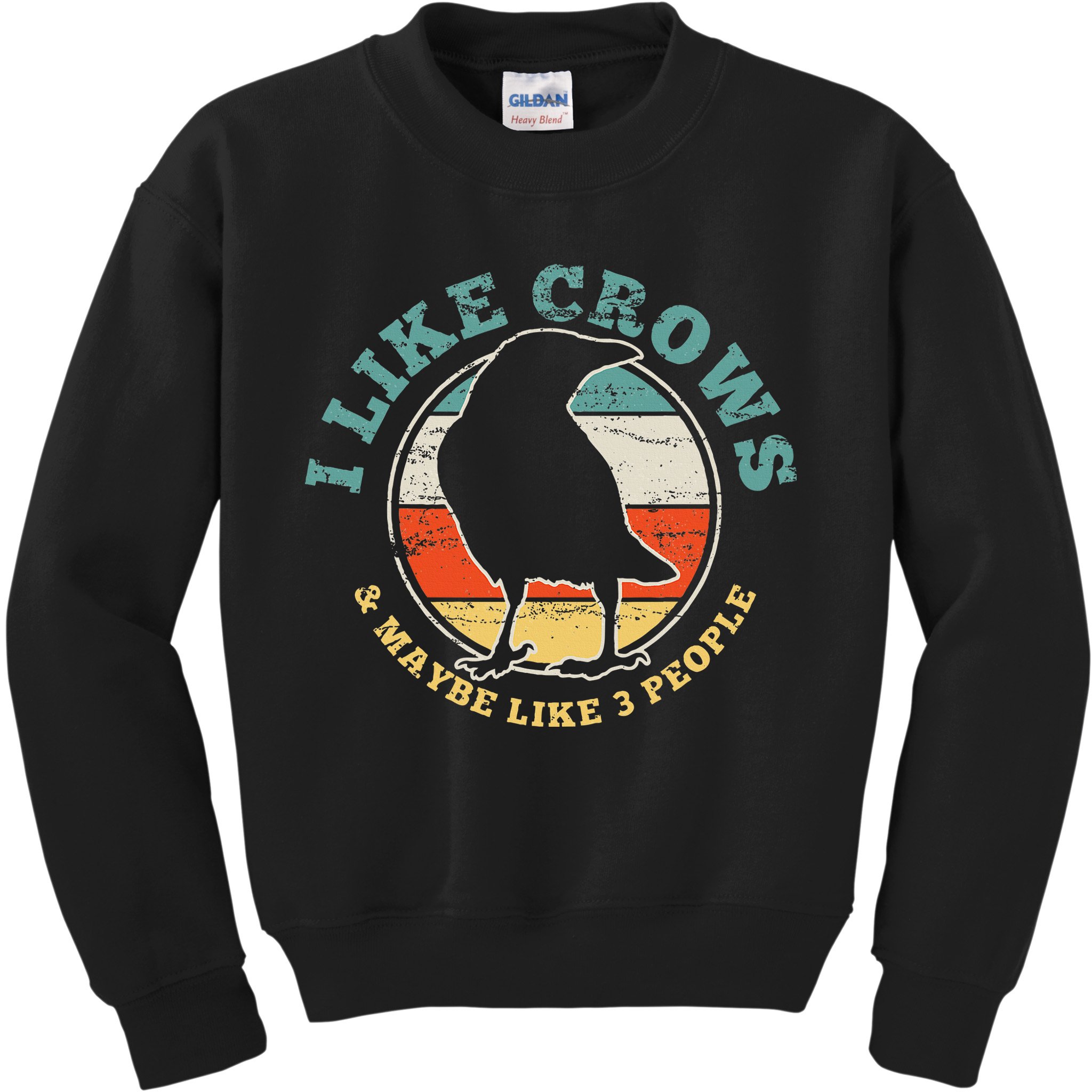 Crow Raven Funny Vintage Gift Kids Sweatshirt