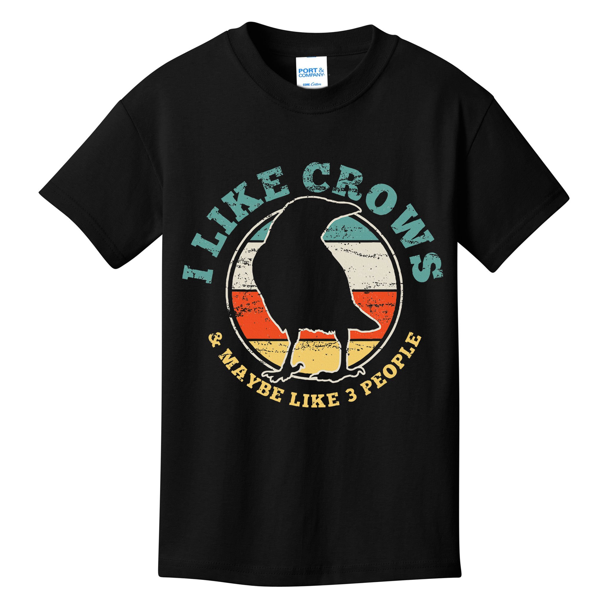 Crow Raven Funny Vintage Gift Kids T-Shirt