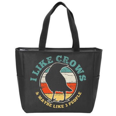 Crow Raven Funny Vintage Gift Zip Tote Bag
