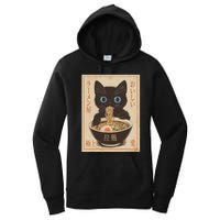 Cat Ramen Funny Japanese Graphic Kawaii Anime Vintage Women's Pullover Hoodie