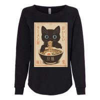 Cat Ramen Funny Japanese Graphic Kawaii Anime Vintage Womens California Wash Sweatshirt