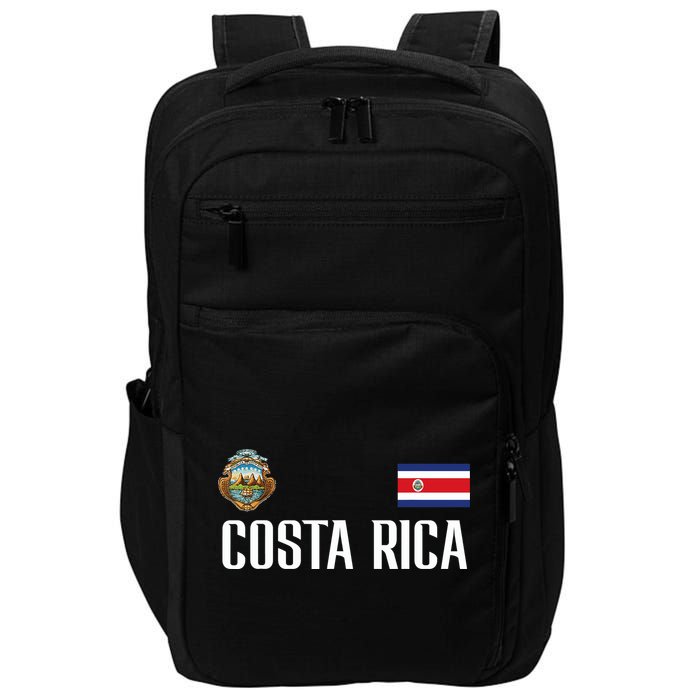 Costa Rica Flag Football Soccer Fan Impact Tech Backpack