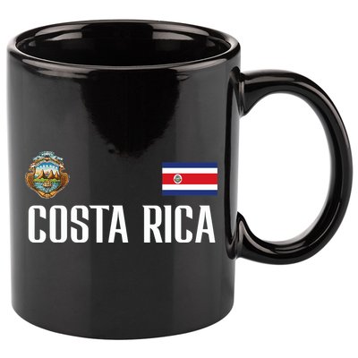 Costa Rica Flag Football Soccer Fan 11oz C Handle Ceramic Mug