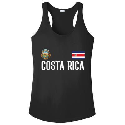 Costa Rica Flag Football Soccer Fan Ladies PosiCharge Competitor Racerback Tank