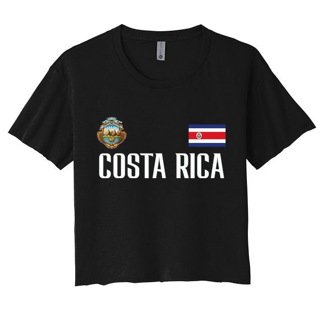 Costa Rica Flag Football Soccer Fan Crop Top