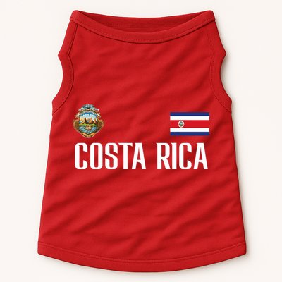 Costa Rica Flag Football Soccer Fan Doggie Tank