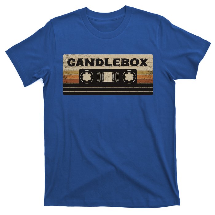 Circle Retro Faded Candles Box 90s Cassette Rock Vintage T-Shirt