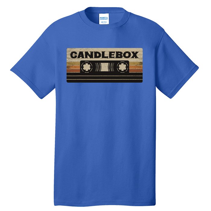 Circle Retro Faded Candles Box 90s Cassette Rock Vintage Tall T-Shirt