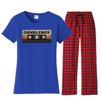 Circle Retro Faded Candles Box 90s Cassette Rock Vintage Women's Flannel Pajama Set