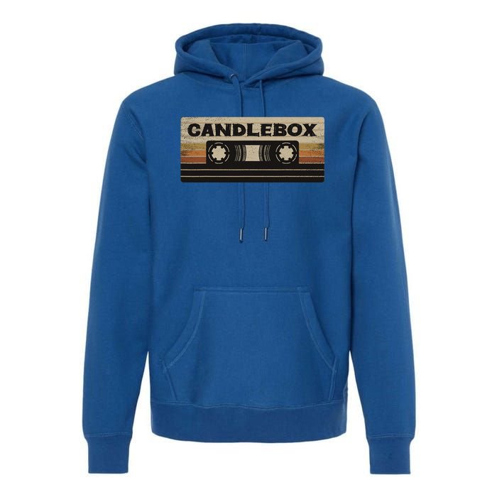 Circle Retro Faded Candles Box 90s Cassette Rock Vintage Premium Hoodie